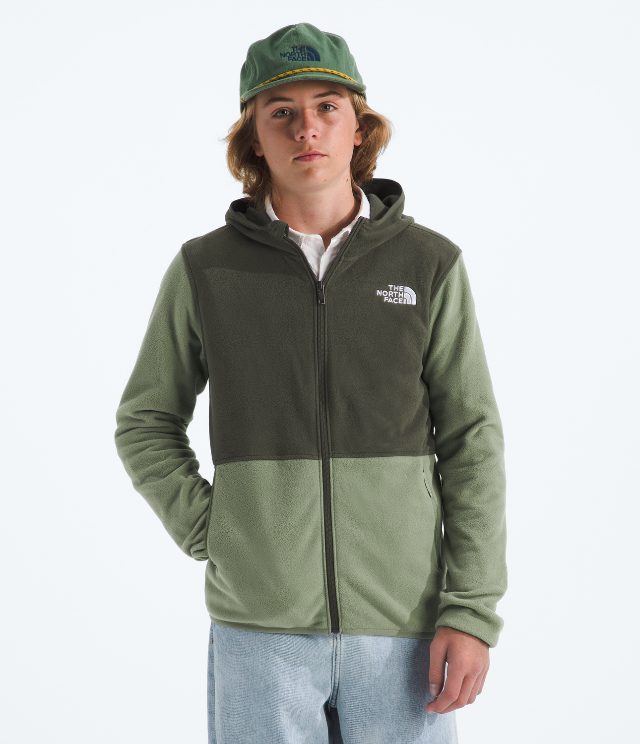 Polar Teen Glacier F/Z Hoodie Niños Verde Claro-2