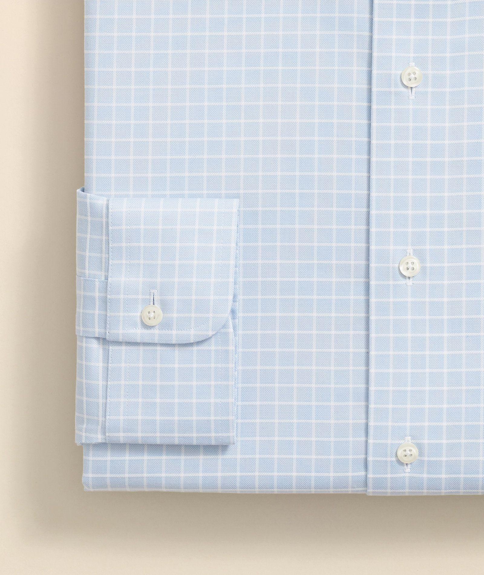 Camisa Brooks Brothers Hombre Ni Supima Dobby Graph Slim Celeste-3