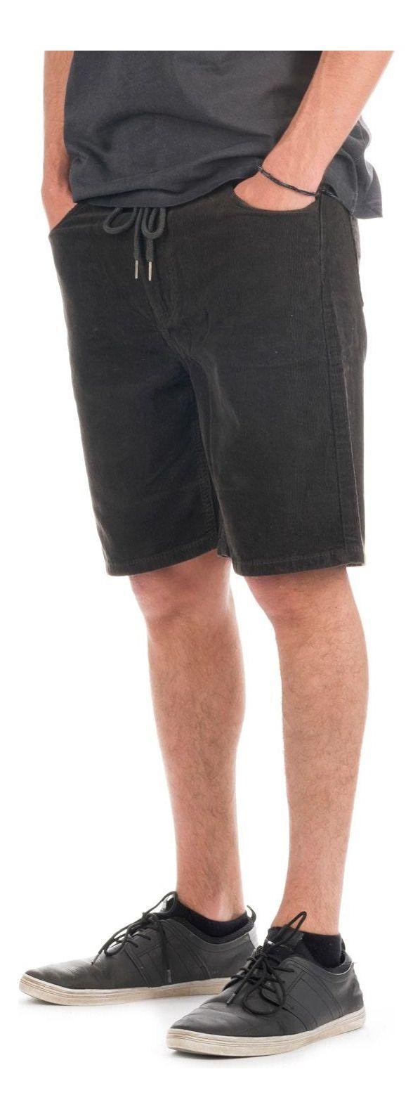 Short Stoked Hombre Corduroy Negro-1