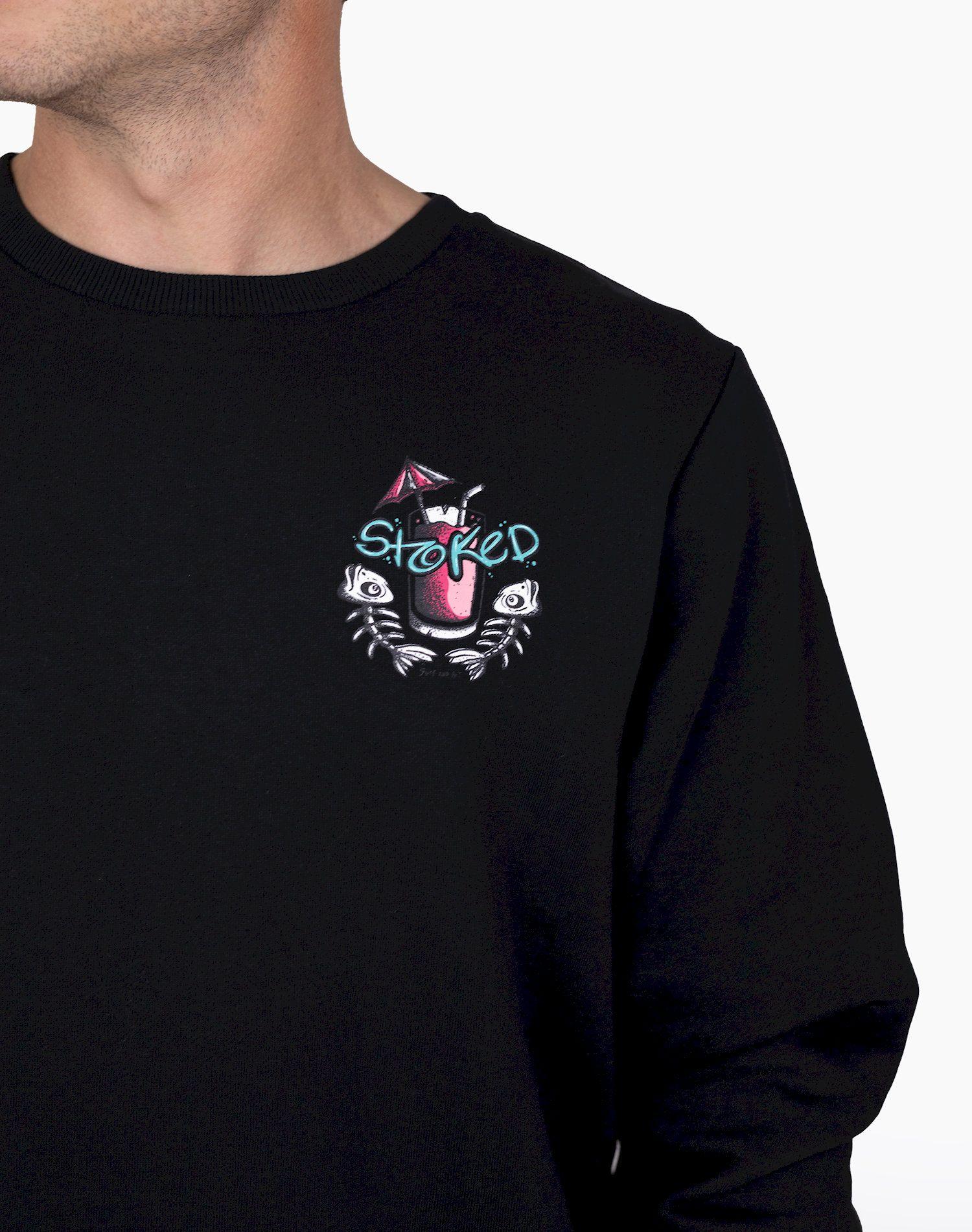 Poleron Stoked Hombre Shark Negro-3