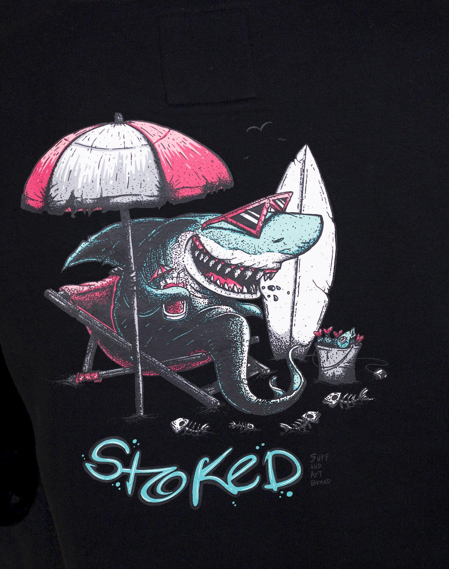 Poleron Stoked Hombre Shark Negro-4