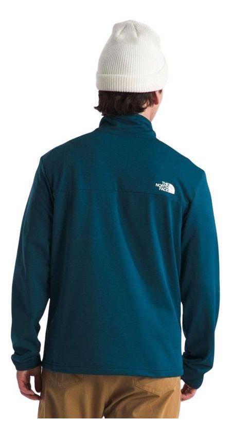 Polar Hombre The North Face Cedar Trail Grid 1/4 Zip Verde-1