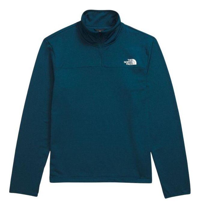 Polar Hombre The North Face Cedar Trail Grid 1/4 Zip Verde-3