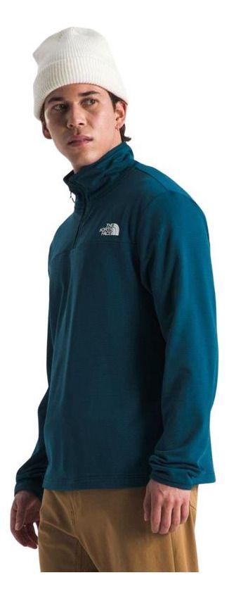 Polar Hombre The North Face Cedar Trail Grid 1/4 Zip Verde-4