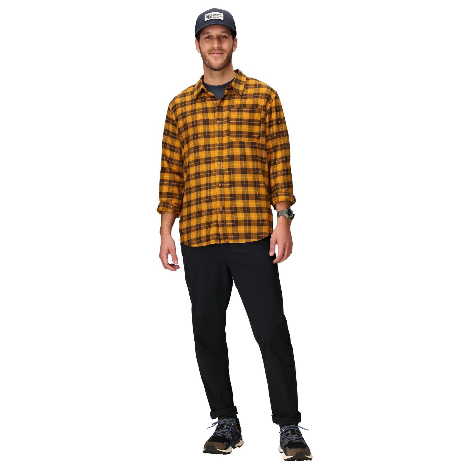 Camisa Marmot Hombre Lightweight Flannel Ls Amarillo-2