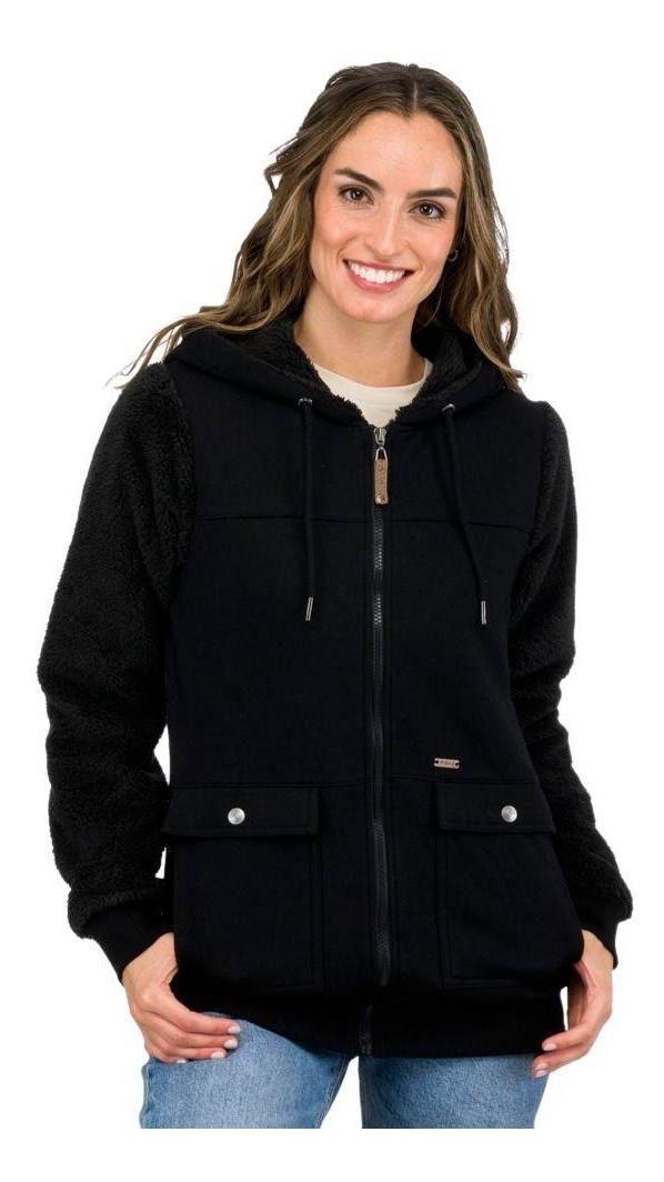 Poleron Kivül Mujer Keta Negro-0