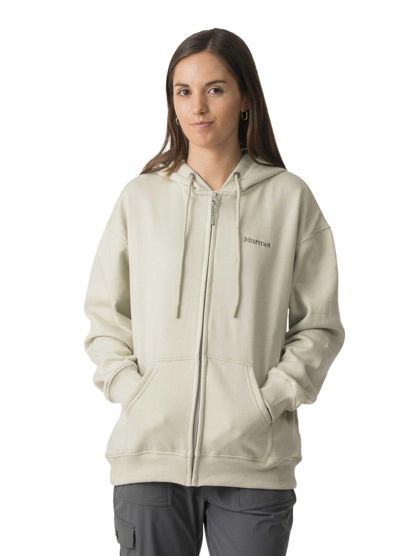 Polerón Marmot Mujer Chest Logo Fullzip Gris-0