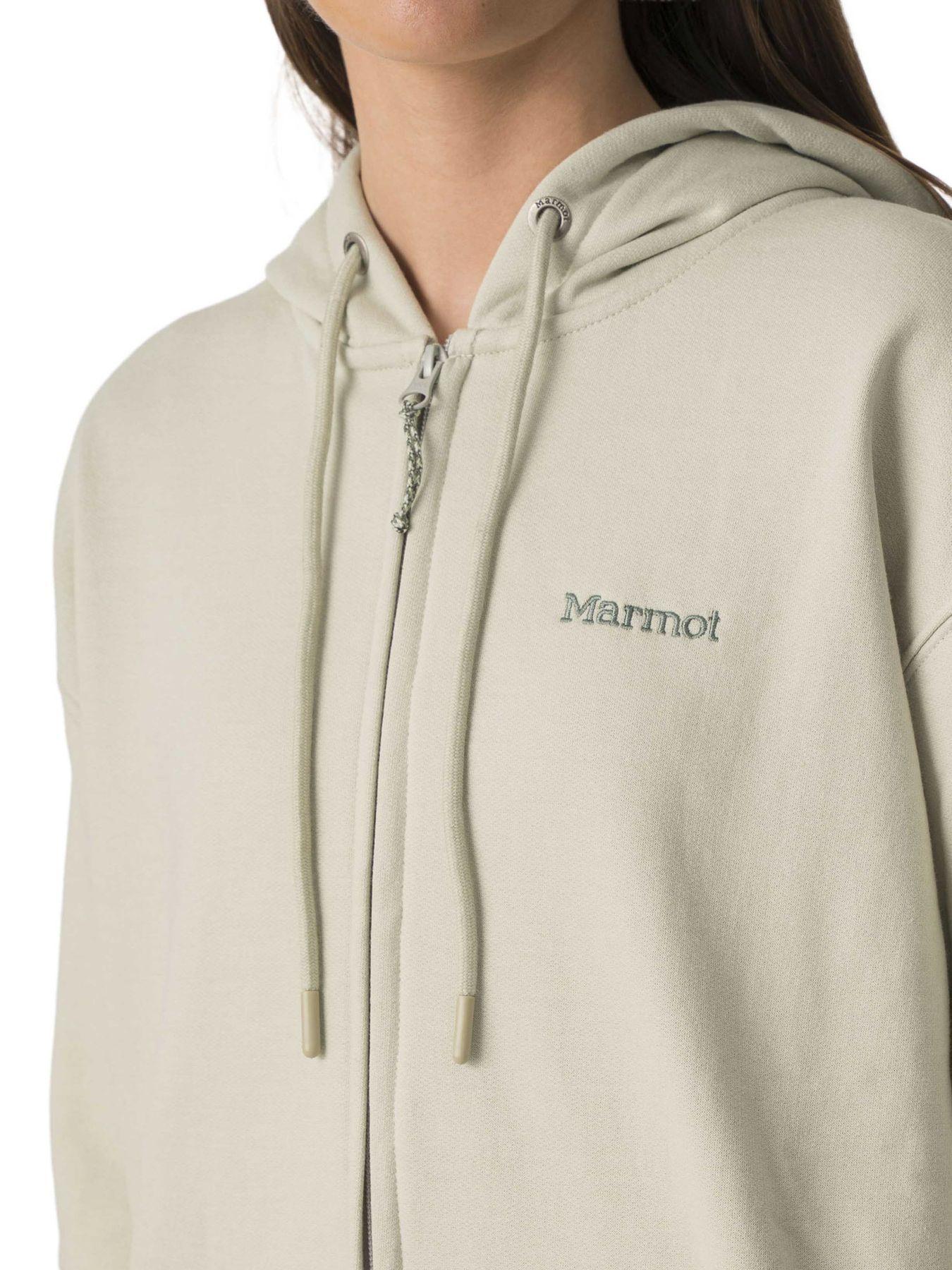 Polerón Marmot Mujer Chest Logo Fullzip Gris-3