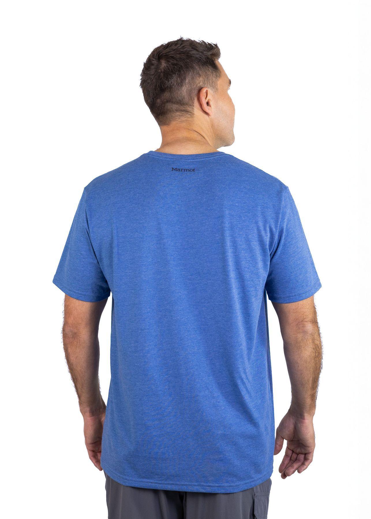 Polera Marmot Hombre Retro Logo Tee Azul-2