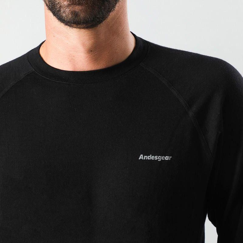 Primera Andesgear Hombre Capa Lana Merino Negro-2