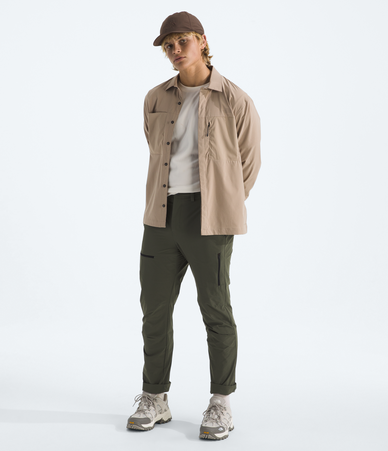 Pantalón De Trekking Basin Hombre Verde Oscuro-4