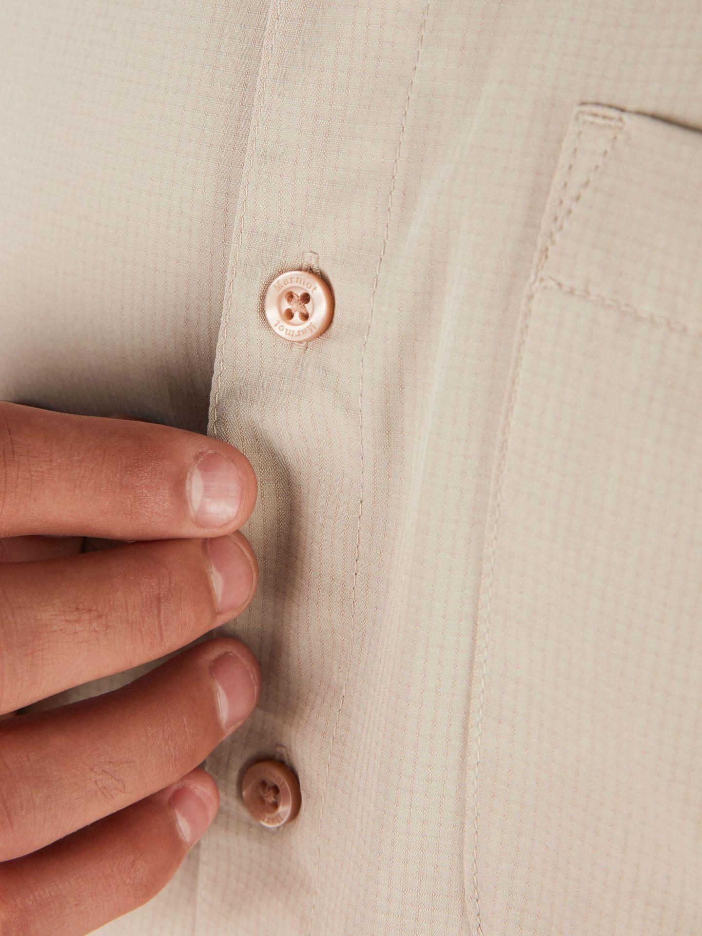 Camisa Marmot Hombre Manga Larga Aerobora Ls Beige-3