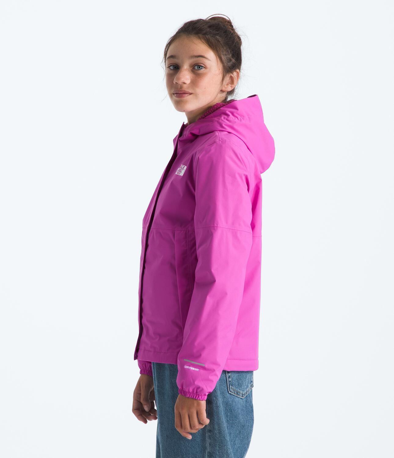 Chaqueta Impermeable Warm Antora Niña Rosado-2