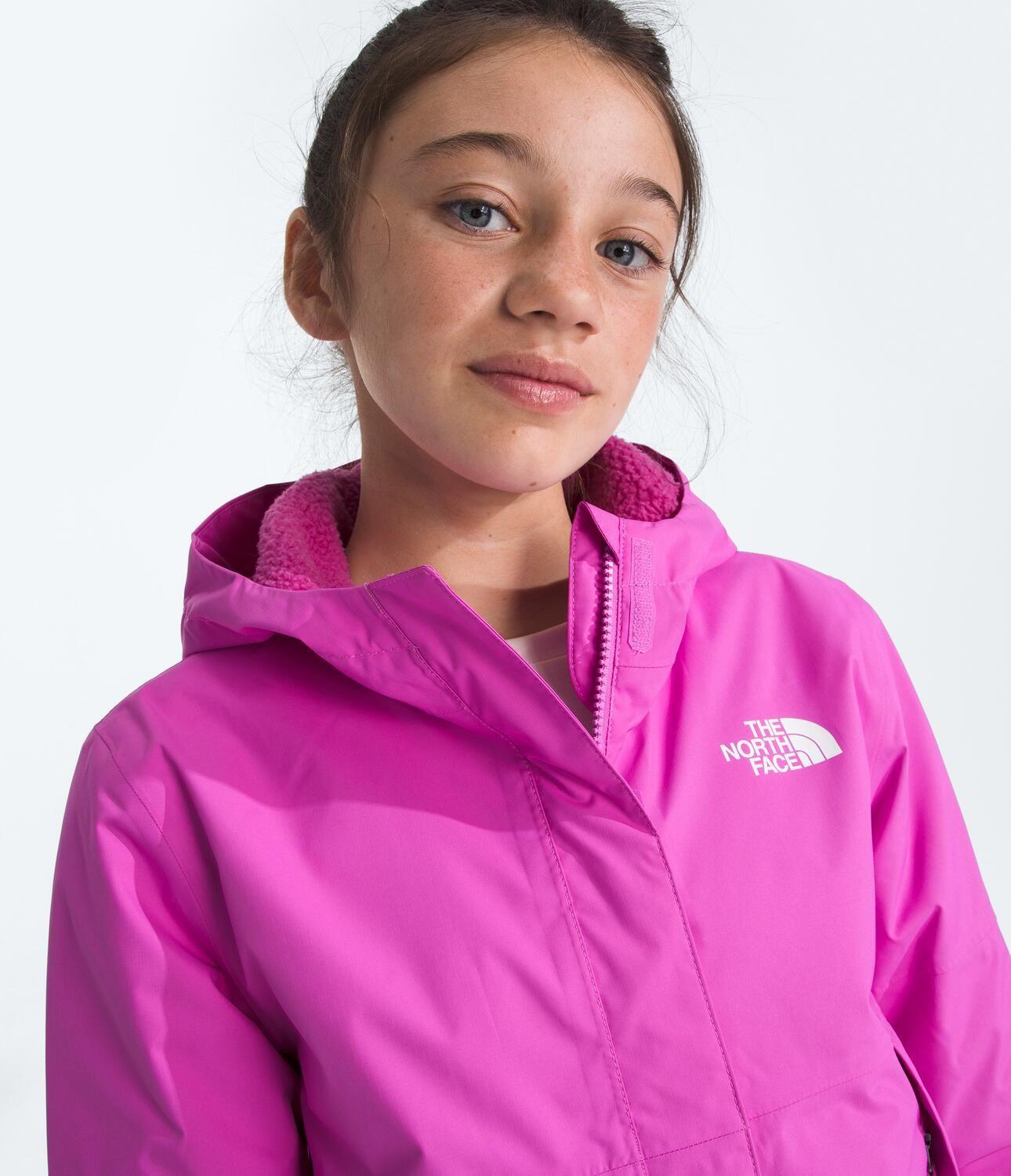 Chaqueta Impermeable Warm Antora Niña Rosado-3