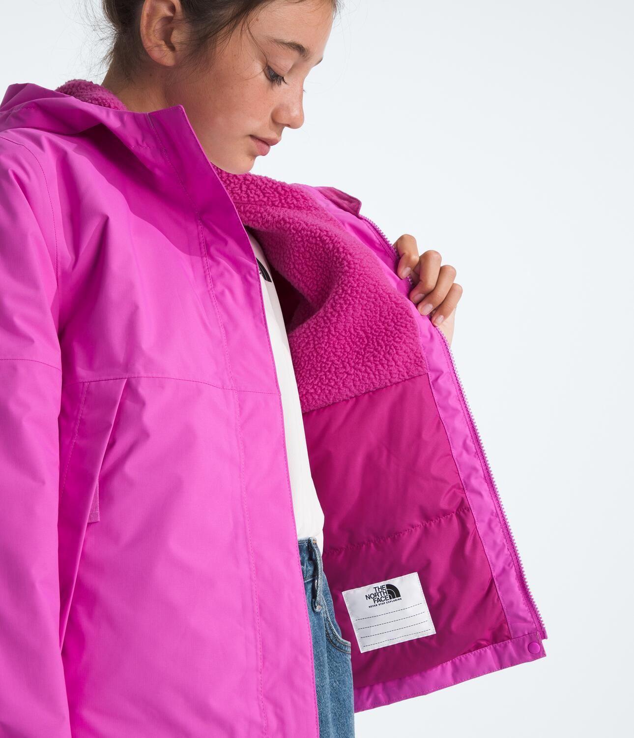 Chaqueta Impermeable Warm Antora Niña Rosado-4
