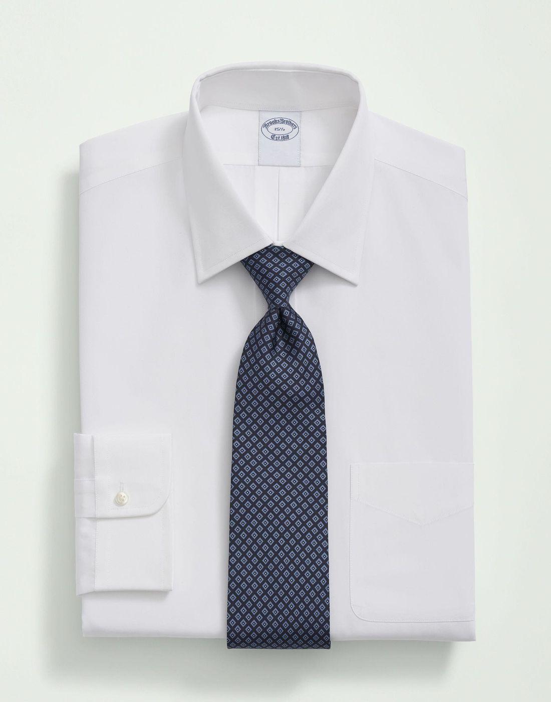 Camisa Brooks Brothers Hombre Ds Reg Fin Eoe Solid Ain Reg Blanco-0