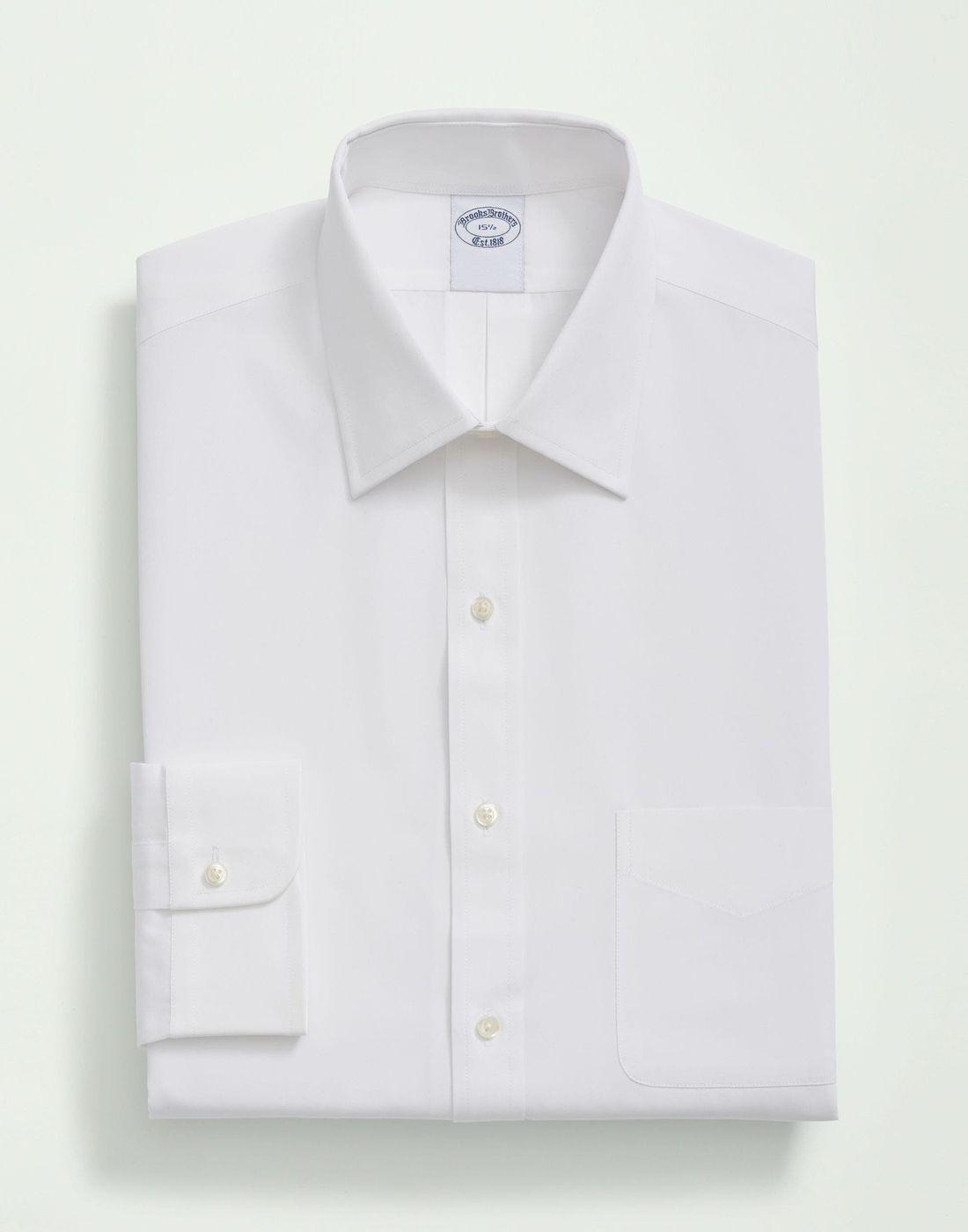Camisa Brooks Brothers Hombre Ds Reg Fin Eoe Solid Ain Reg Blanco-2