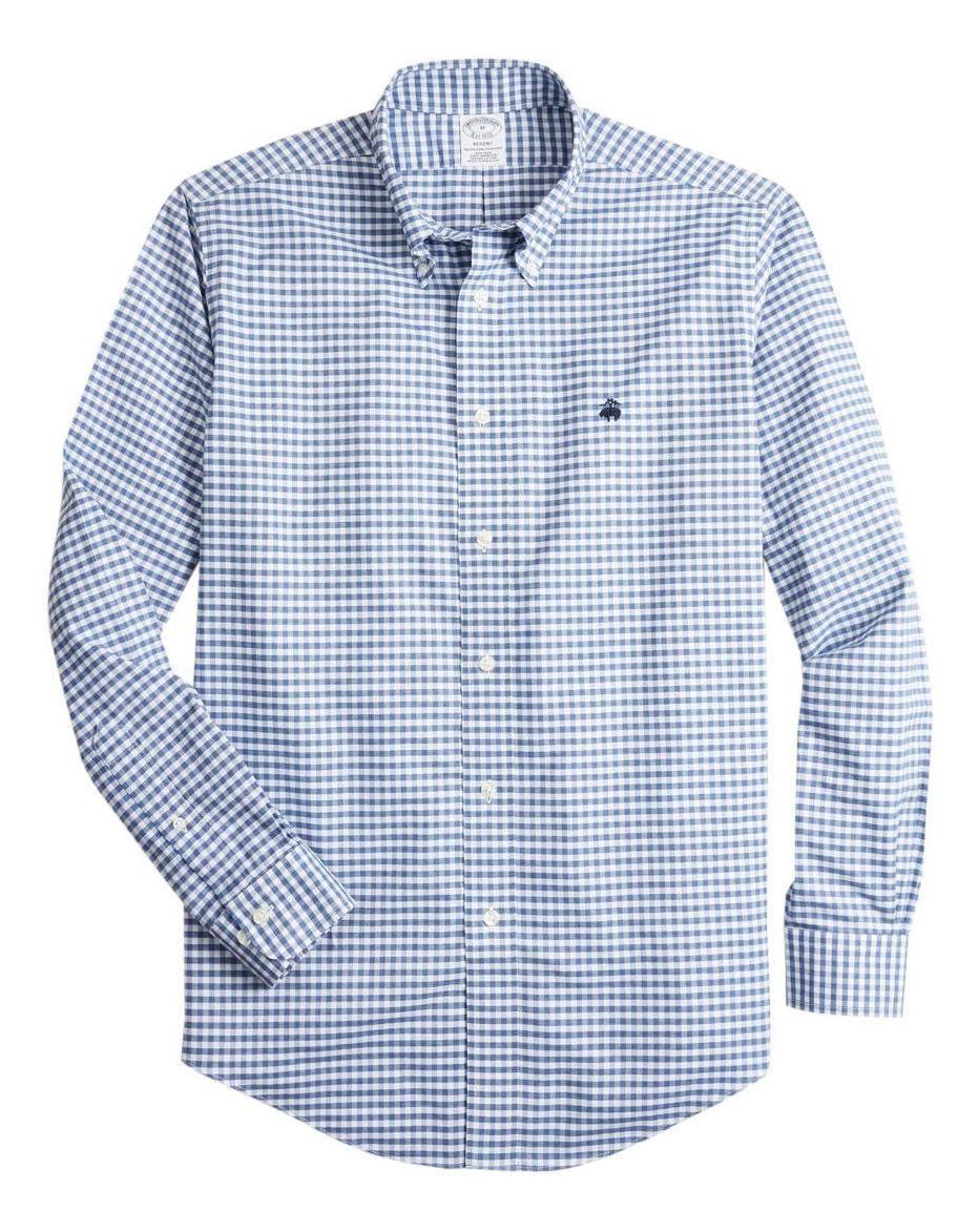 Camisa Brooks Brothers Hombre Non-iron Regent Azul-0
