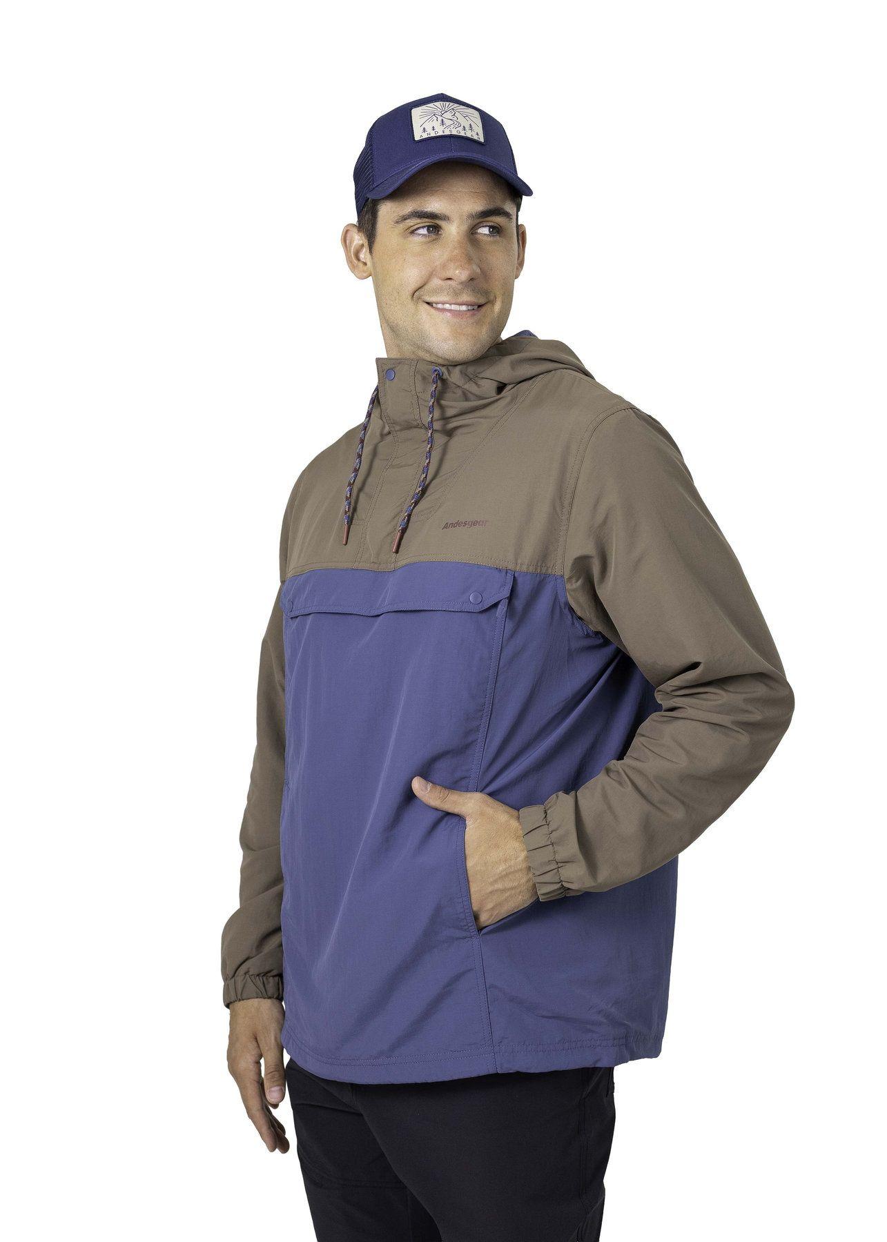 Cortaviento Andesgear Hombre Farellones Marrón-2