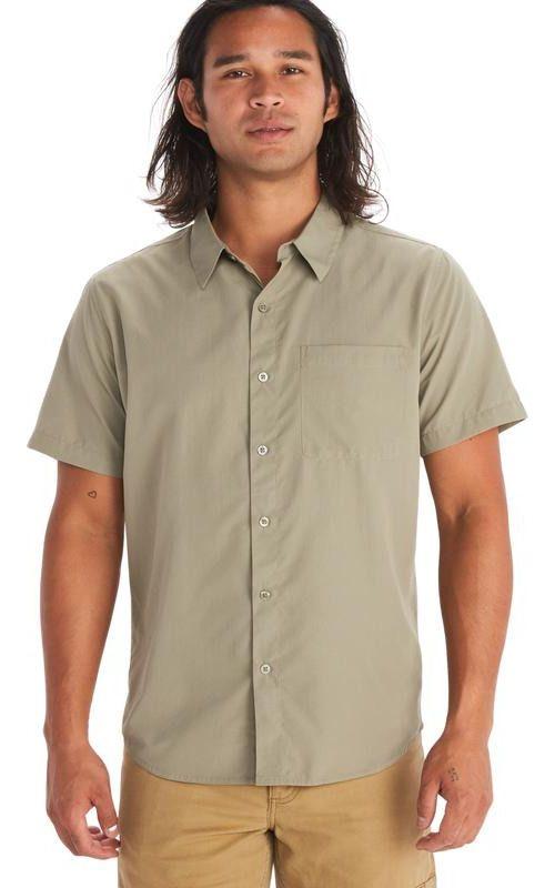 Camisa Marmot Hombre Aerobora Ss Verde-0