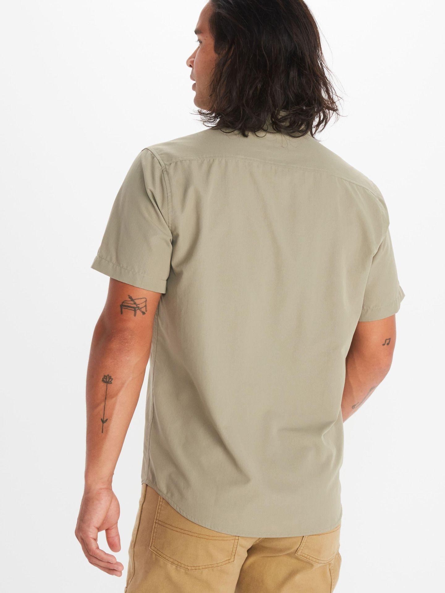 Camisa Marmot Hombre Aerobora Ss Verde-1