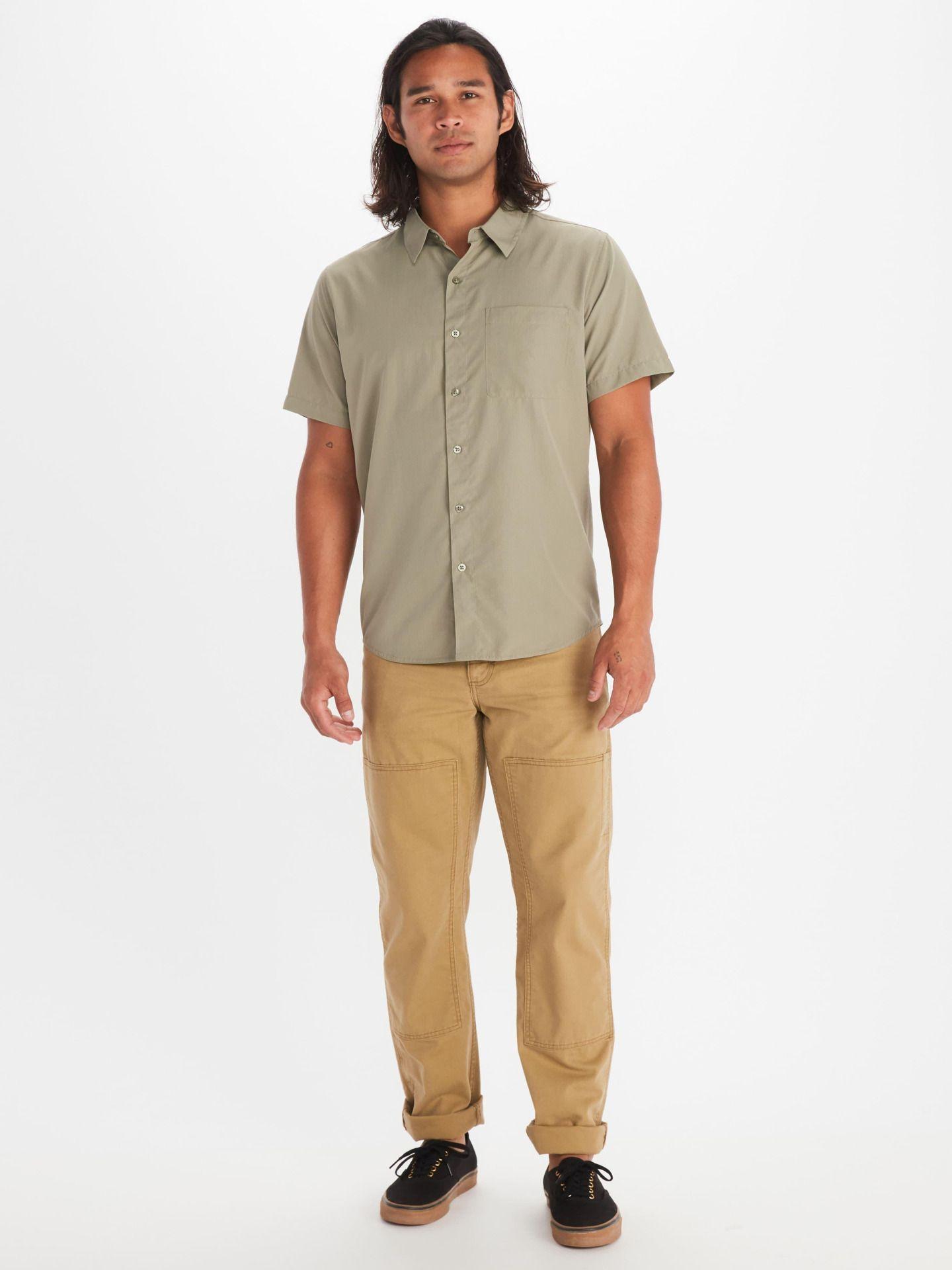 Camisa Marmot Hombre Aerobora Ss Verde-2