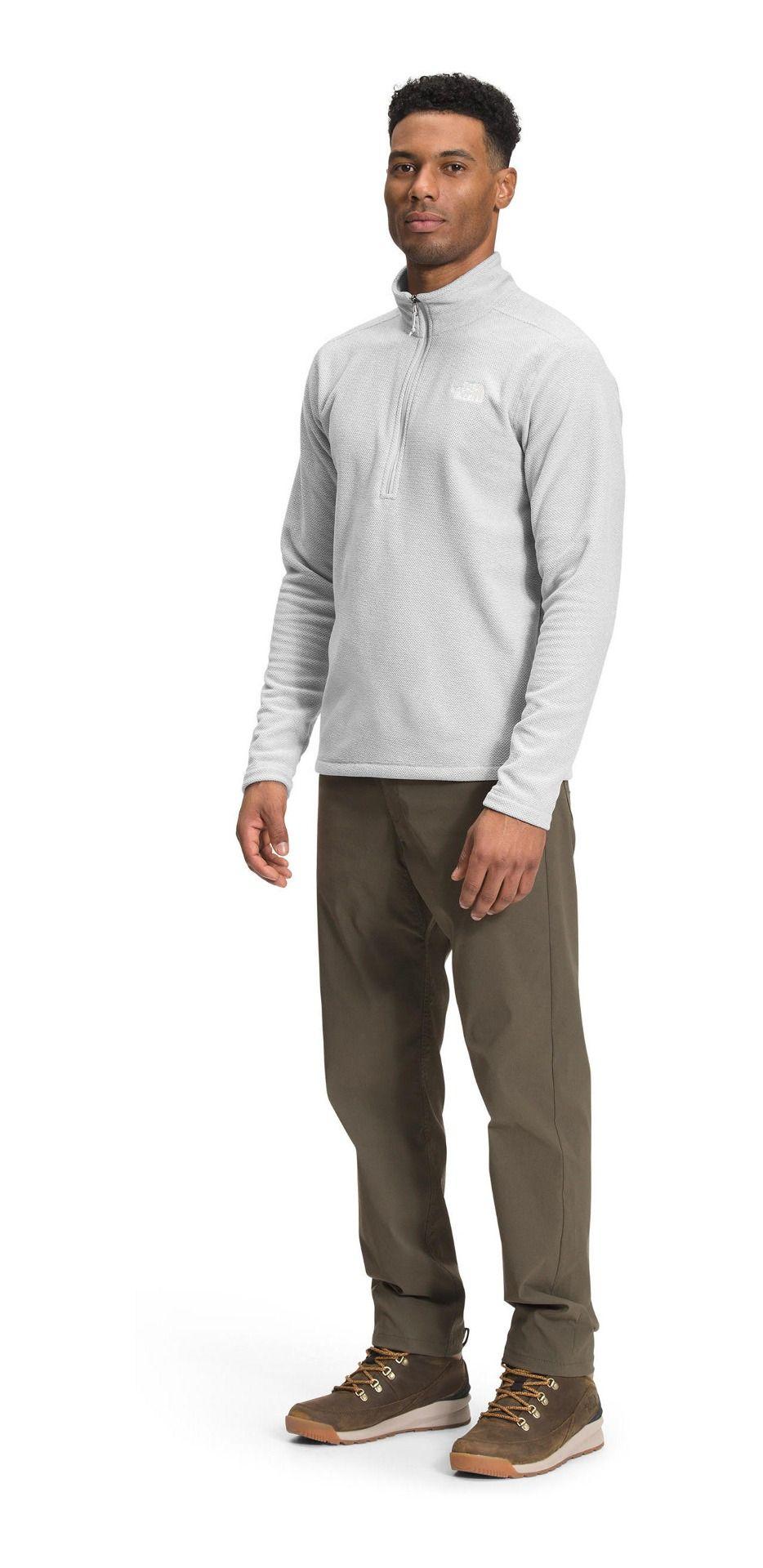 Polar The North Face Hombre Textured Cap Rock 1/2 Zip Gris-2