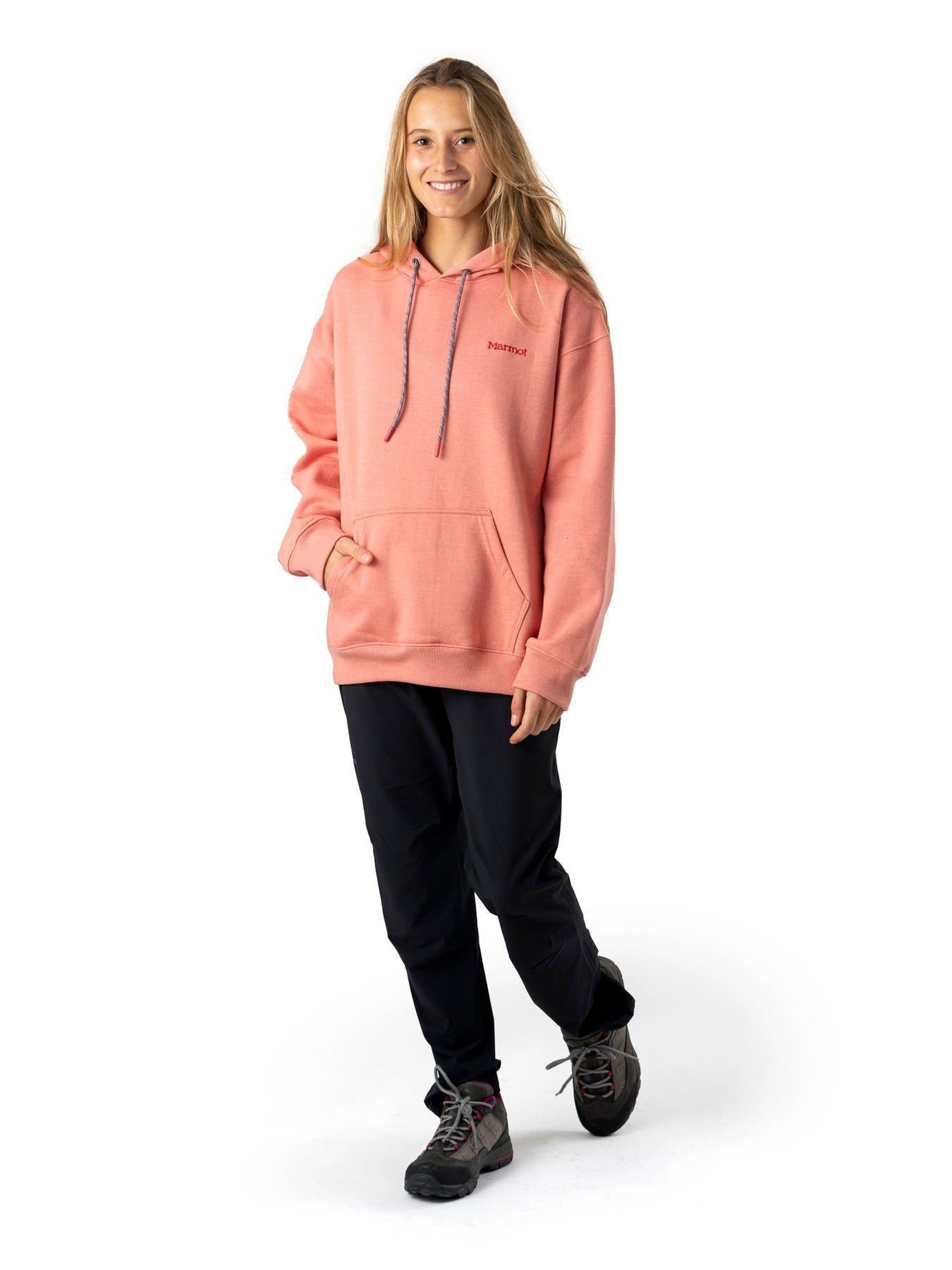 Poleron Marmot Mujer Chest Logo Hoody Rojo-2