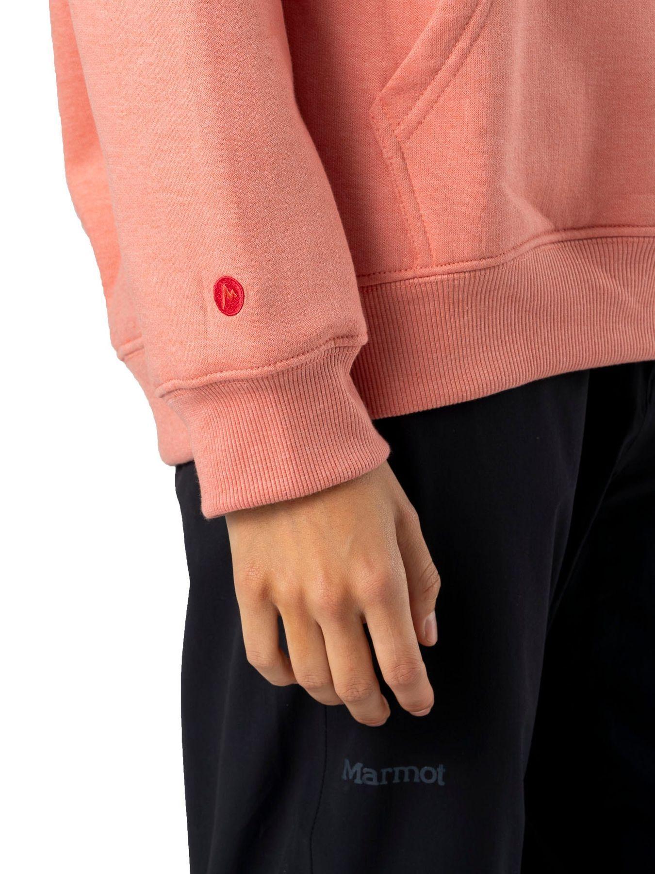 Poleron Marmot Mujer Chest Logo Hoody Rojo-4
