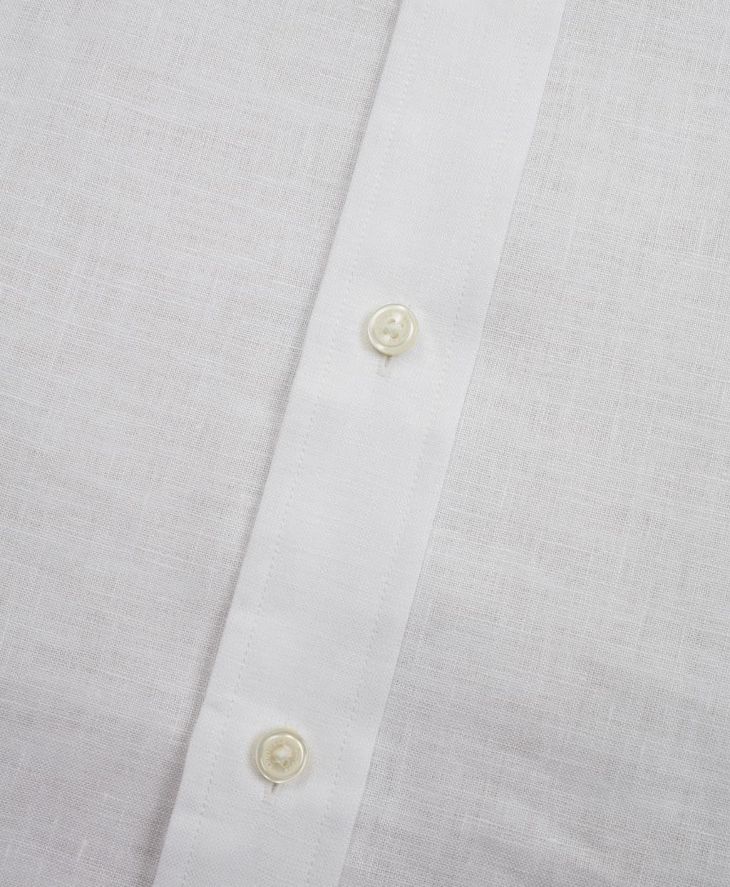 Camisa Brooks Brothers Hombre Regent Fit Irish Linen BB11 Blanco-3