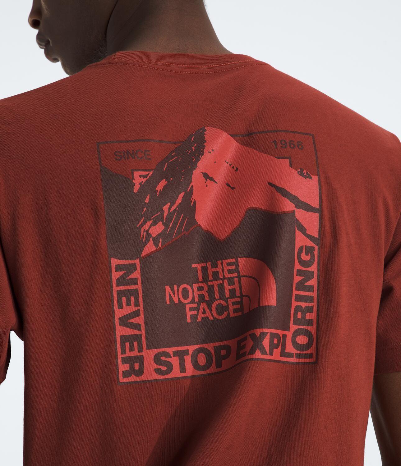 Polera Mountain Scape Regular Short Sleeve Te Hombre Rojo-2