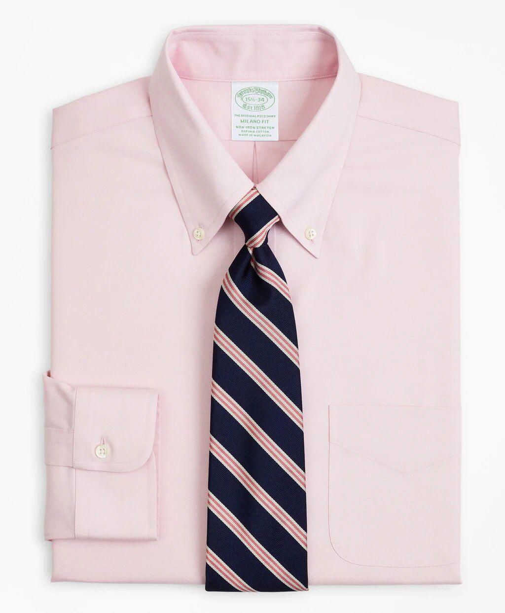 Camisa Miilano Fit Non-Iron Pinpoint Rosado-0