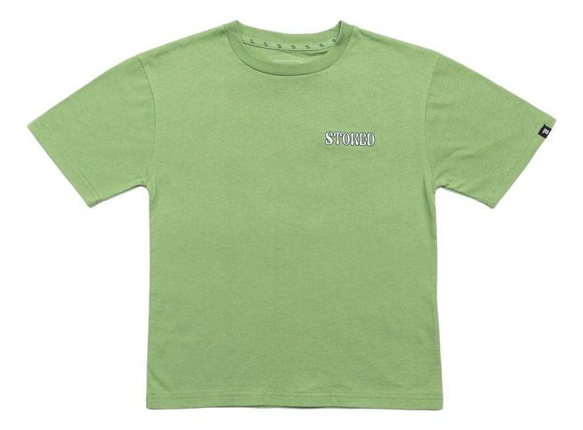 Polera Stoked Niño Art Verde-0