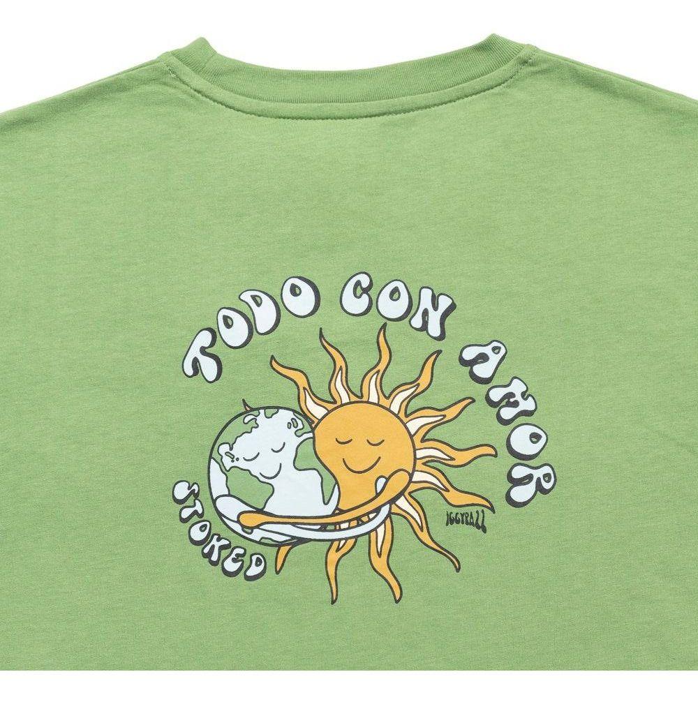 Polera Stoked Niño Art Verde-3
