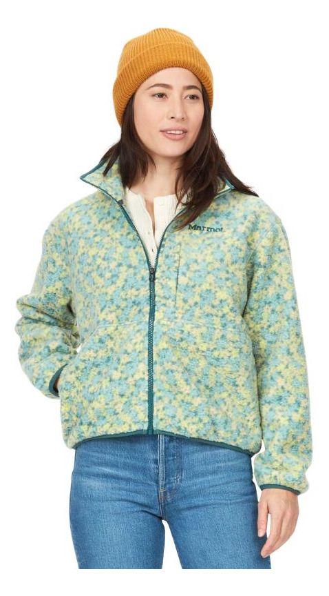 Polar Marmot Mujer Aros Printed Fleece Celeste-0