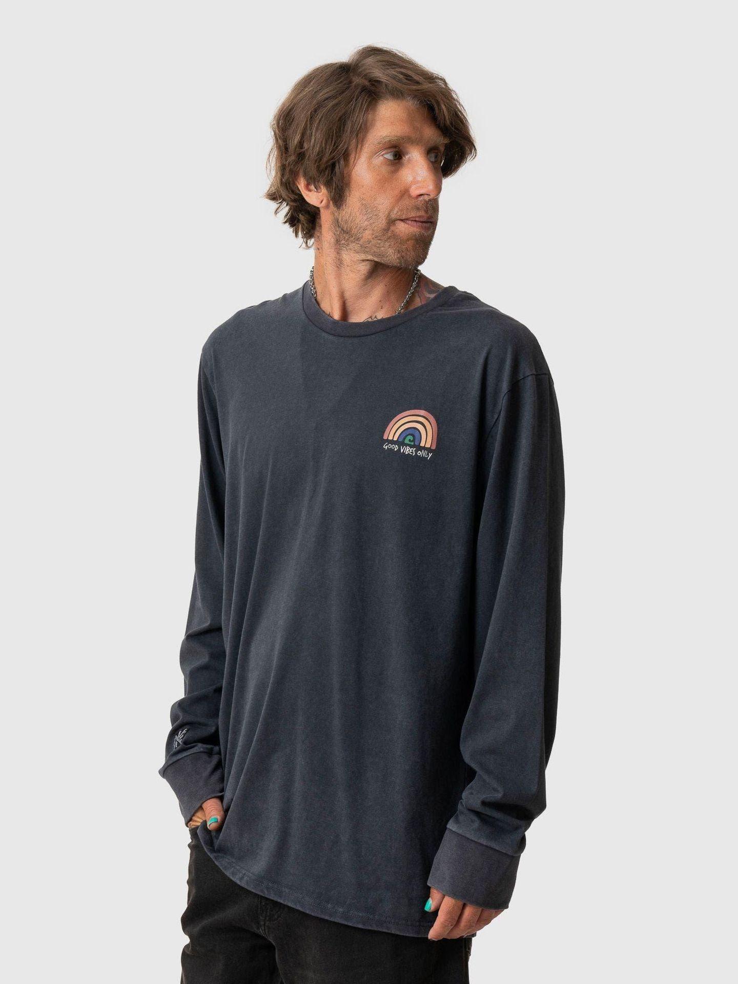 Polera Stoked Hombre Rainbow Ml Gris-1