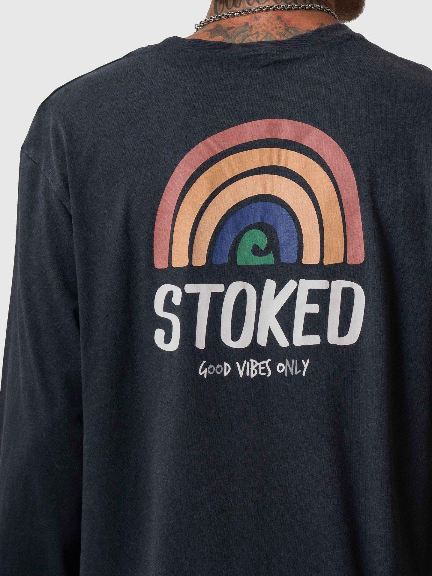 Polera Stoked Hombre Rainbow Ml Gris-3