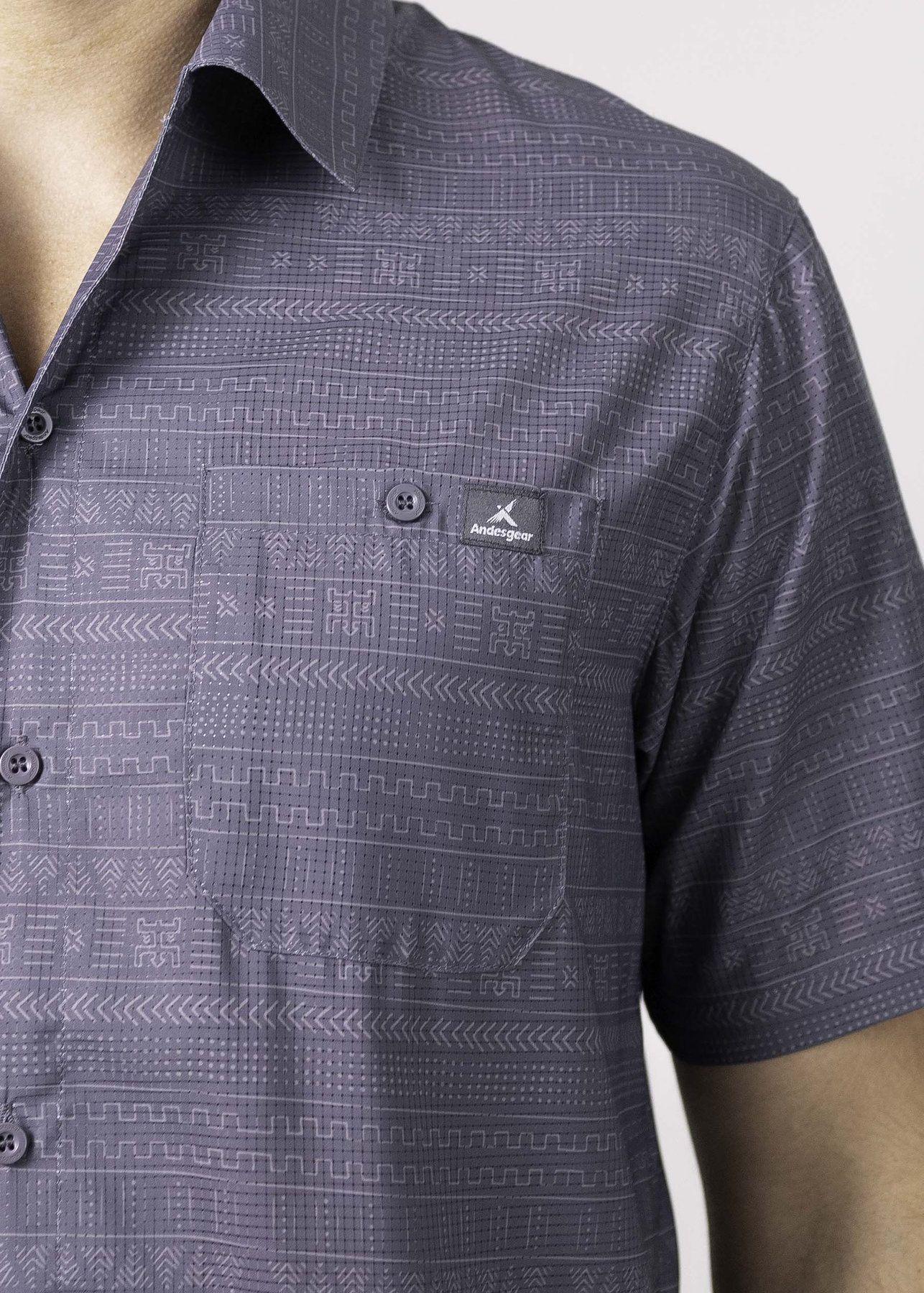 Camisa Hombre Andesgear Colico Ss Gris V26-6