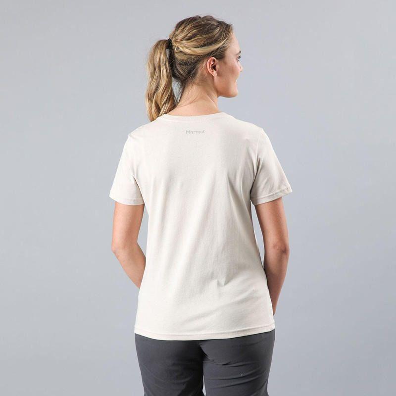 Polera Marmot Mujer Logo Tee Crema-2