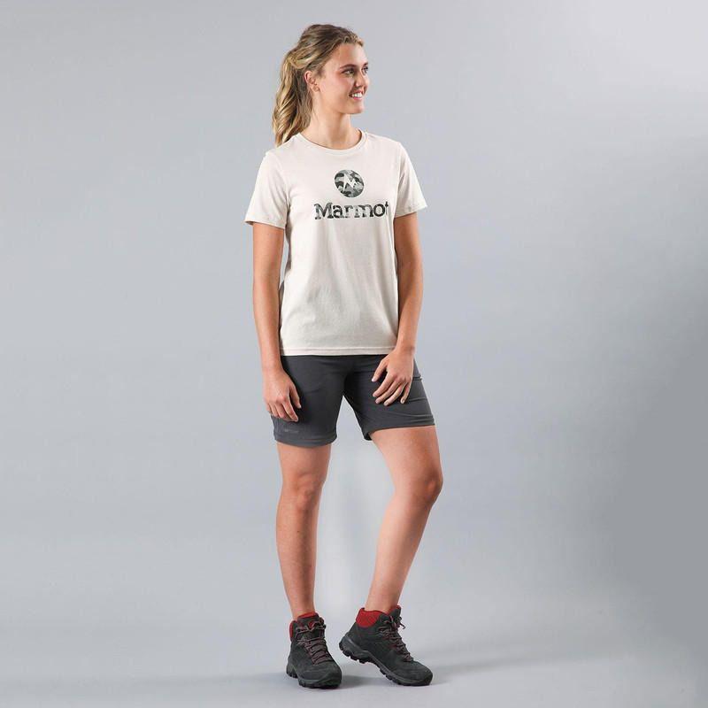 Polera Marmot Mujer Logo Tee Crema-3