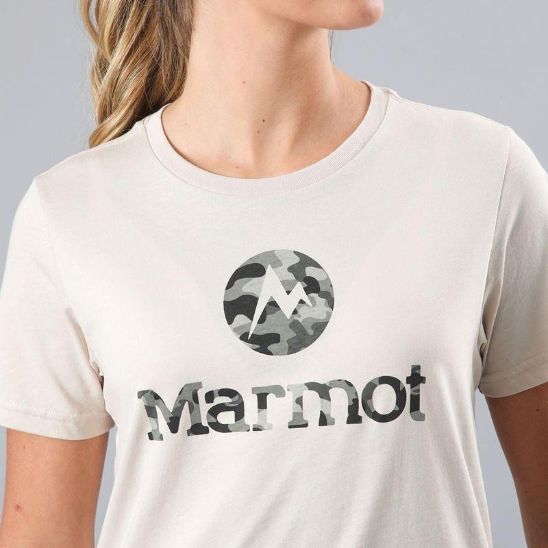 Polera Marmot Mujer Logo Tee Crema-4