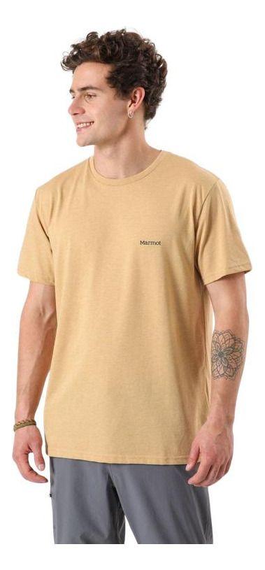 Polera Marmot Hombre Chest Logo Tee MA9772 Amarillo-0