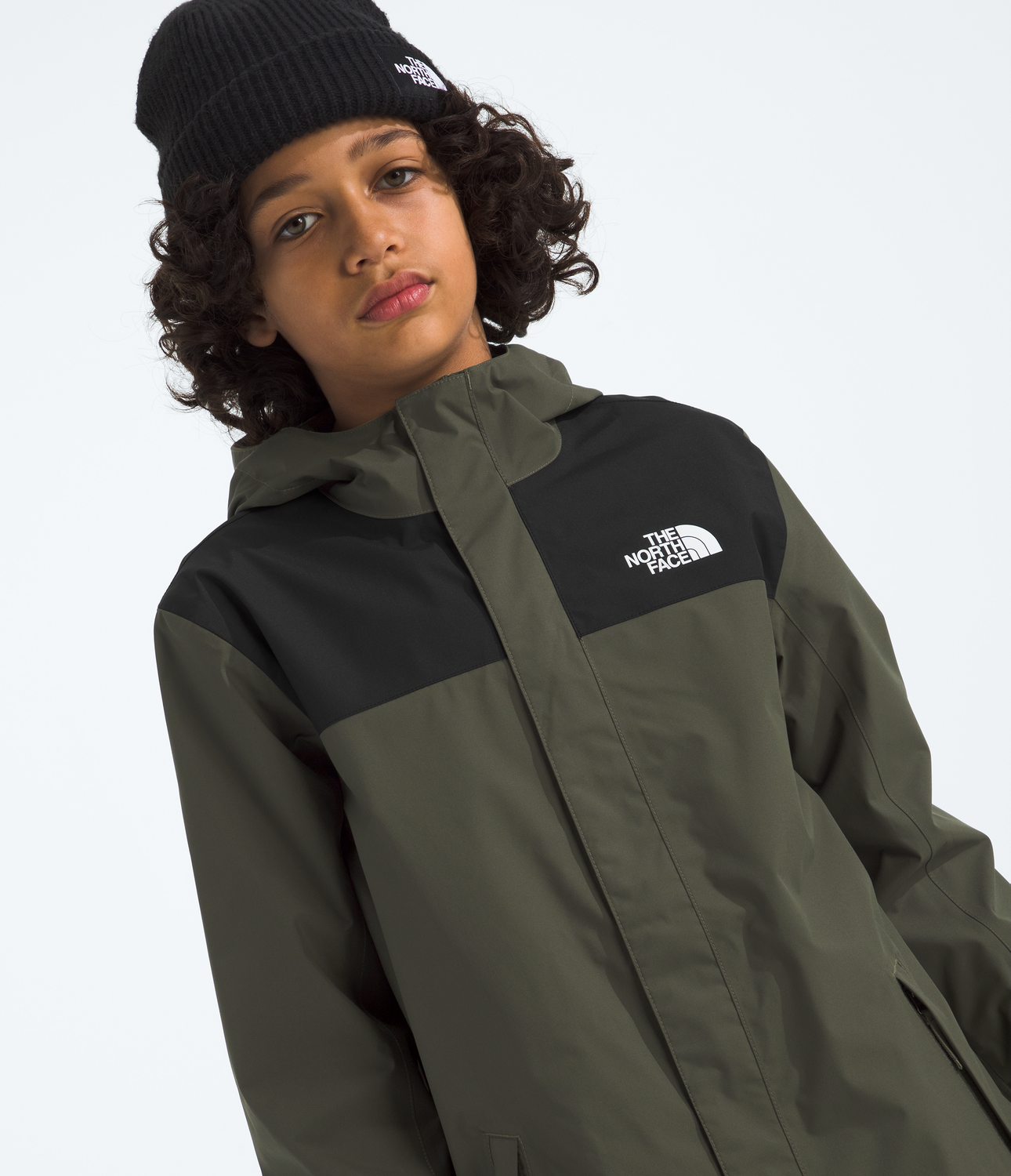 Chaqueta Impermeable Antora Niños Verde Oscuro-3