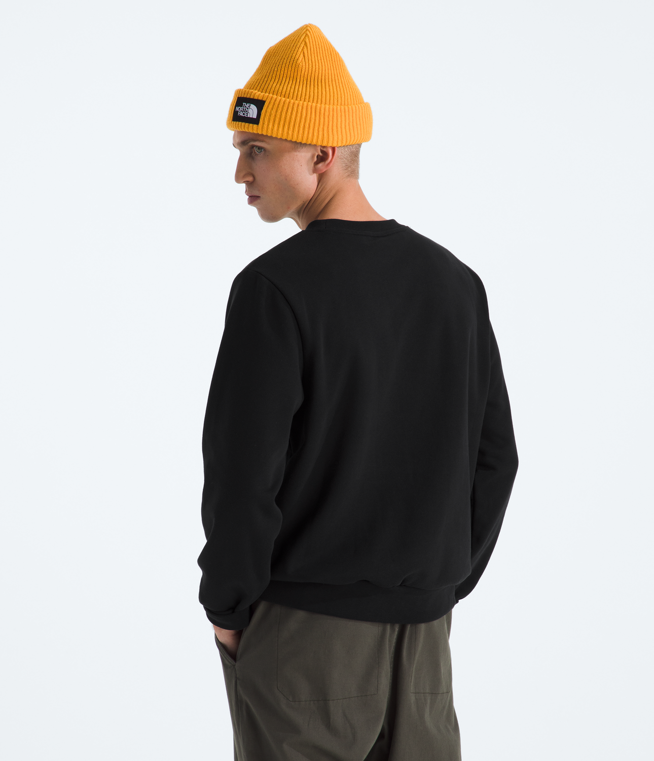 Poleron Evo Simple Dome Crew Hombre Negro-1