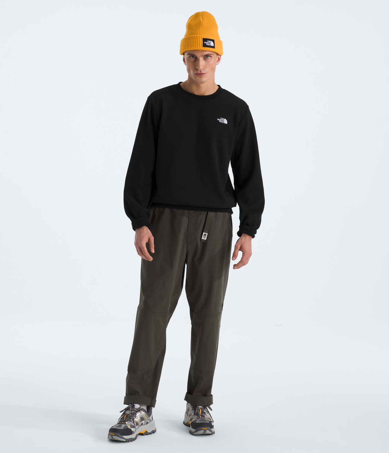 Poleron Evo Simple Dome Crew Hombre Negro-2