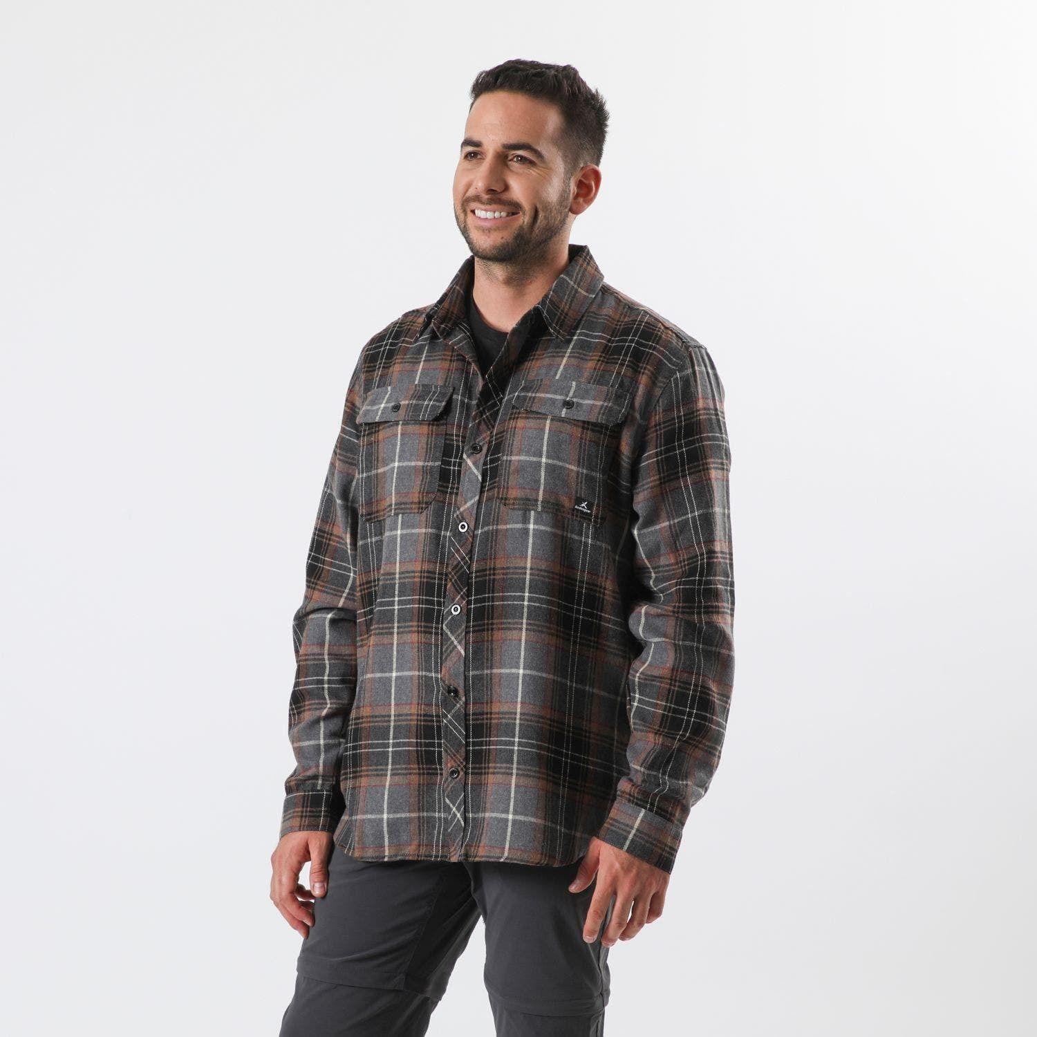 Camisa Andesgear Hombre Franela Pupuya Negro-0