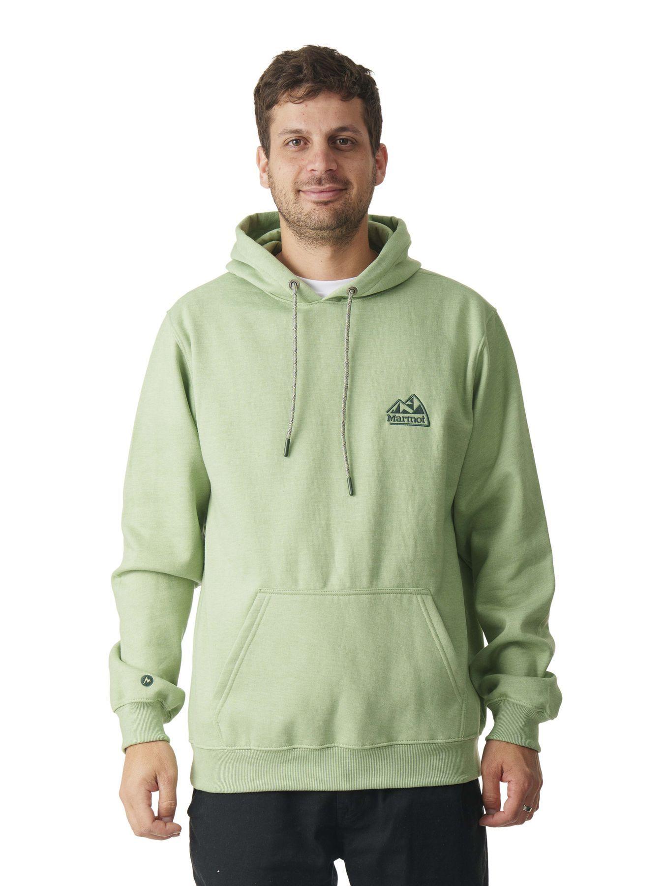 Polerón Marmot Hombre Chest Retro Logo Hoody Verde-0