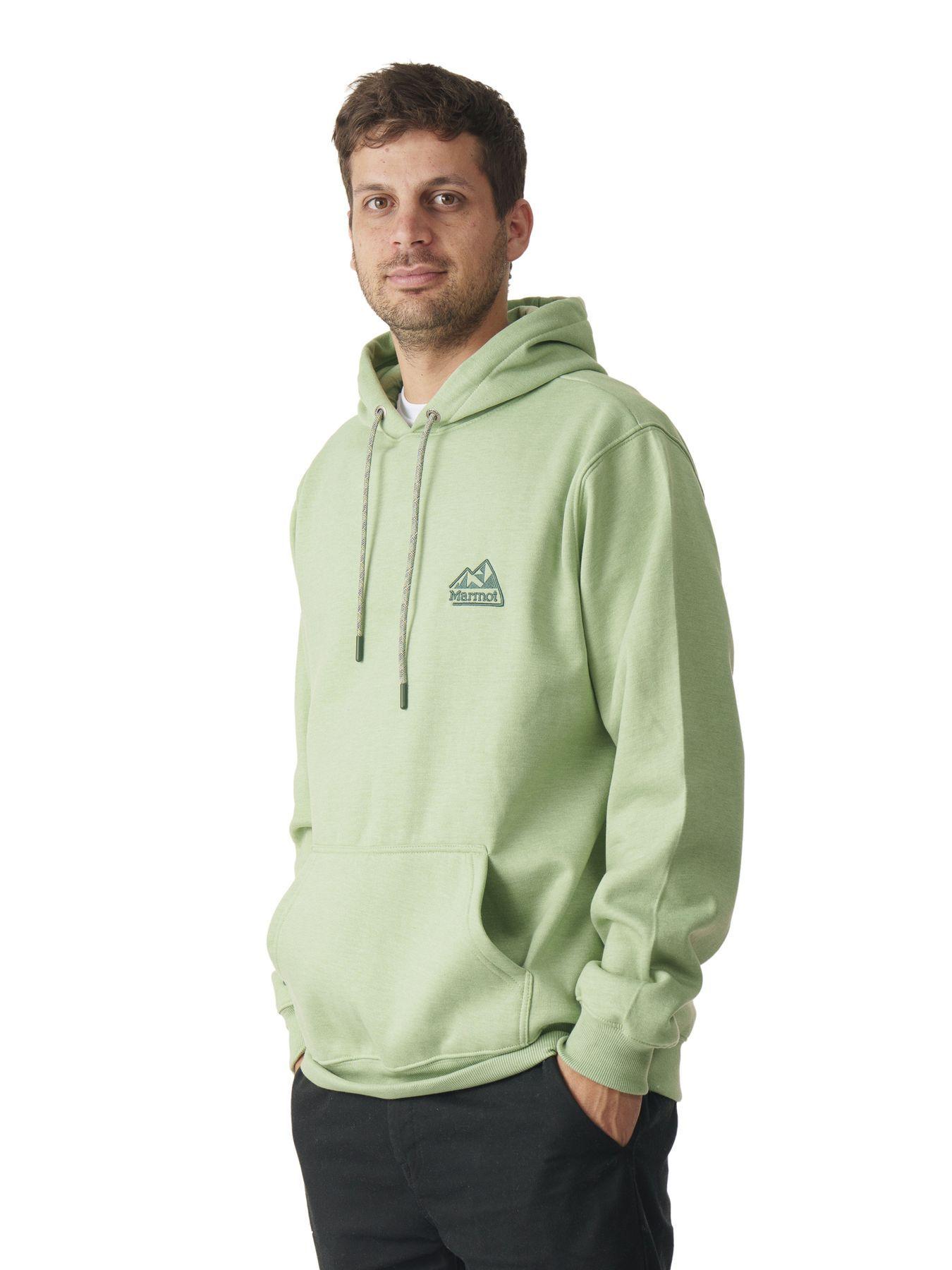 Polerón Marmot Hombre Chest Retro Logo Hoody Verde-1