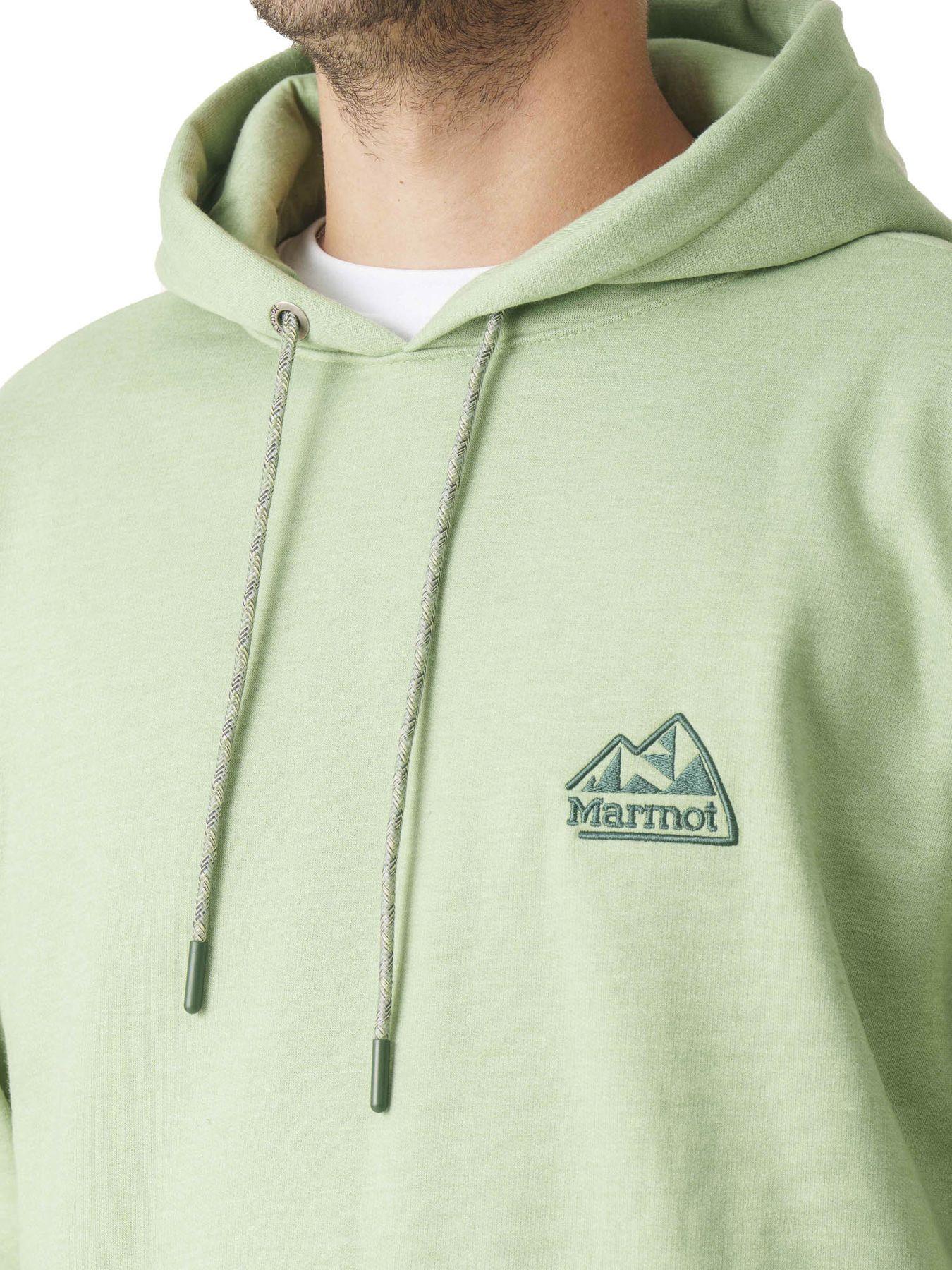Polerón Marmot Hombre Chest Retro Logo Hoody Verde-3