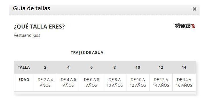 Traje Stoked Niño De Surf G2 45752 Único color-4